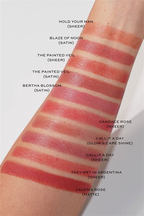 gucci satin lipstick swatches.